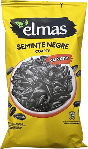 Elmas - Salted and roasted black sunflower seeds / Roasted Black Sunflower Seeds Salt 200g