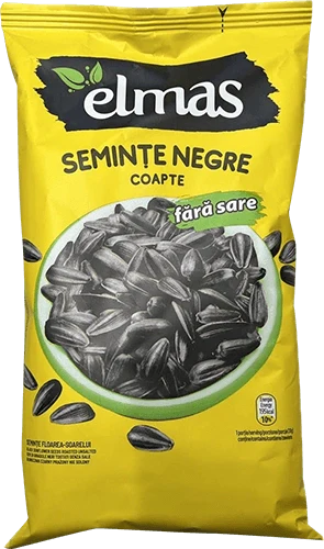 Elmas - Roasted, black and unsalted sunflower seeds / Black Sunflower Seeds Without Salt 200g
