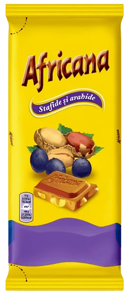 AFRICANA - AFRICANA chocolate with hazelnuts and raisins 80g