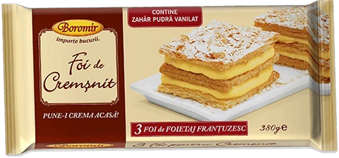 Boromir - Baked puff pastry layers / Cremsnit puff pastry 380g