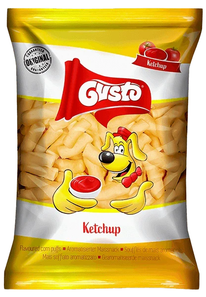GUSTO - CORN PUFFS WITH KETCHUP 80G